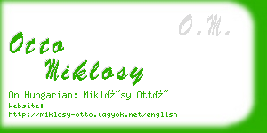 otto miklosy business card